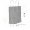 Gümüş Kraft Çanta Orta Boy 25x12x31 cm 25 Adet