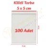 5x5 cm. Kilitli Torba (100 Adet)