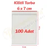 6x7 cm. Kilitli Torba (100 Adet)