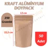 Kraft Alüminyum Doypack 13x22,5x7 cm (50 Adet)