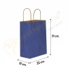 Lacivert Kraft Çanta Orta Boy 25x12x31 cm 25 Adet