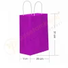 Lila Kraft Çanta Orta Boy 25x12x31 cm 25 Adet
