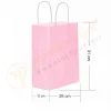 Pembe Kraft Çanta Orta Boy 25x12x31 cm 25 Adet