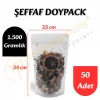 Şeffaf Doypack 25x34x12 cm (50 Adet)