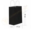 Siyah Kraft Çanta Büyük Boy 31x12x41 cm 25 Adet