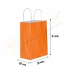 Turuncu Kraft Çanta Büyük Boy 31x12x41 cm 25 Adet