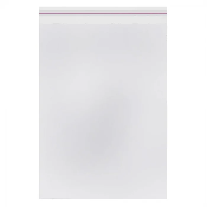 10x20+5 cm.(10x25) 100 Adet Şeffaf Bantlı Yapışkanlı Jelatin Poşet