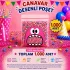 1.000 Adet Pembe Canavar Desenli Cake Pop & Kurabiye Poşeti-10x15 cm