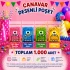 1.000 Adet 4 Renkli Canavar Desenli Cake Pop & Kurabiye Poşeti - 10x15 cm