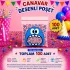 100 Adet Mavi Canavar Desenli Cake Pop & Kurabiye Poşeti-10x15 cm