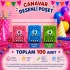 100 Adet Mavi-Pembe-Yeşil Renkli Canavar Desenli Cake Pop & Kurabiye Poşeti-10x15 cm