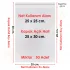 25x25+5 cm.(25x30) 50 Adet Şeffaf Bantlı Yapışkanlı Jelatin Poşet