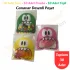 30 Adet Sarı-Pembe-Yeşil Renkli Canavar Desenli Cake Pop & Kurabiye Poşeti-10x15 cm