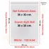 30x30+5 cm.(30x35) 100 Adet Şeffaf Bantlı Yapışkanlı Jelatin Poşet
