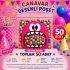 50 Adet Pembe Canavar Desenli Cake Pop & Kurabiye Poşeti-10x15 cm