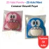 50 Adet Pembe-Mavi Renkli Canavar Desenli Cake Pop & Kurabiye Poşeti-10x15 cm