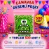 500 Adet Yeşil Canavar Desenli Cake Pop & Kurabiye Poşeti-10x15 cm