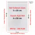 5x20+5 cm.(5x25) 250 Adet Şeffaf Bantlı Yapışkanlı Jelatin Poşet