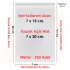 7x15+5 cm.(7x20) 250 Adet Şeffaf Bantlı Yapışkanlı OPP Poşet