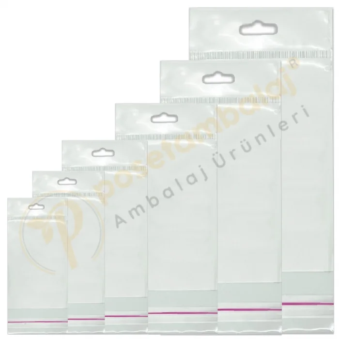 10x35 cm (Kapalı Hali 10x25 cm) 1.000 Adet OPP Askılı Meksika Şapkalı Poşet