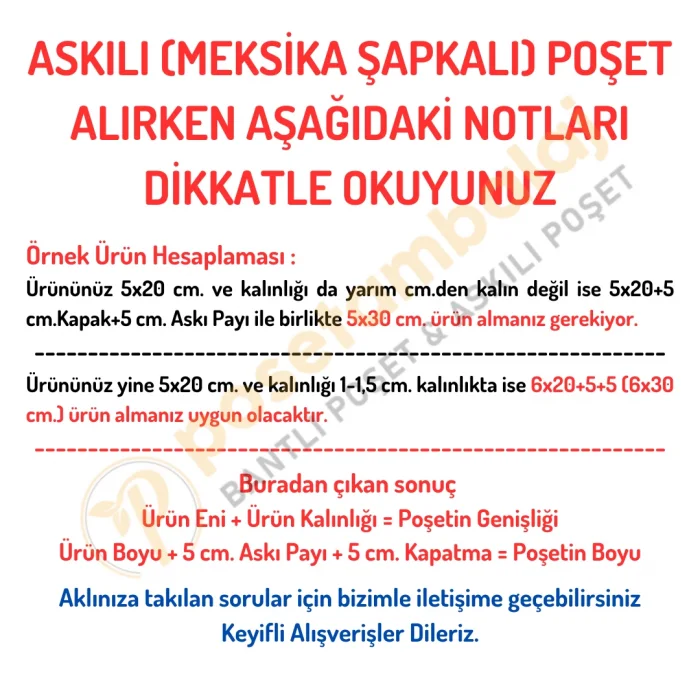 13x15 cm (Kapalı Hali 13x5 cm) 1.000 Adet OPP Askılı Meksika Şapkalı Poşet