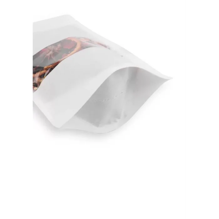 Beyaz Kraft Pencereli Doypack 13x22,5x7 cm (50 Adet)