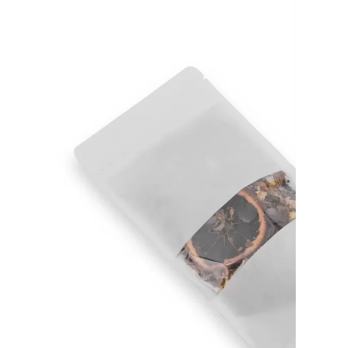 Beyaz Kraft Pencereli Doypack 16x27x8 cm (50 Adet)