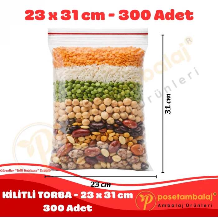 23x31 cm. Kilitli Torba (300 Adet)