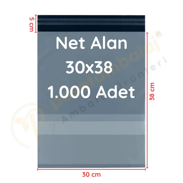 30x38+5 cm (30x43) Cepli Kargo Poşeti 1.000 Adet