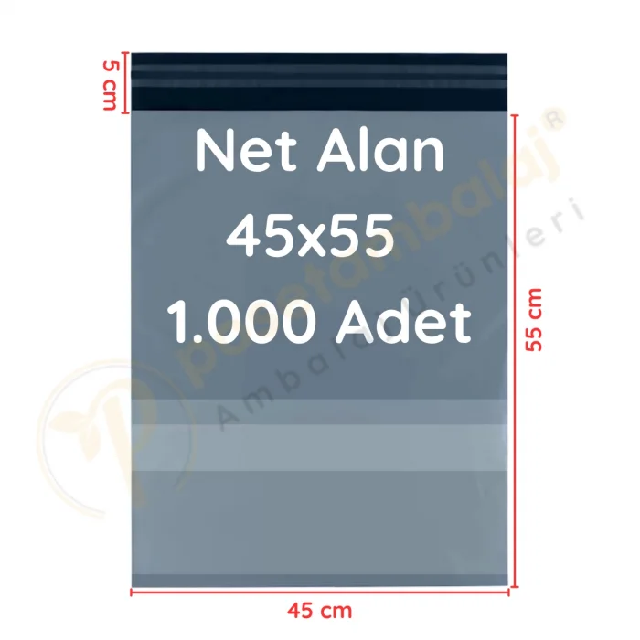 45x55+5 cm (45x60) Cepli Kargo Poşeti 1.000 Adet
