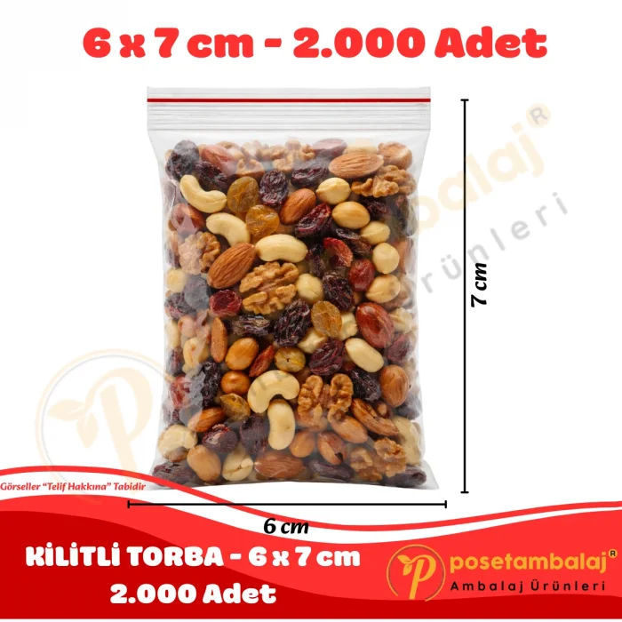 6x7 cm. Kilitli Torba (2.000 Adet)