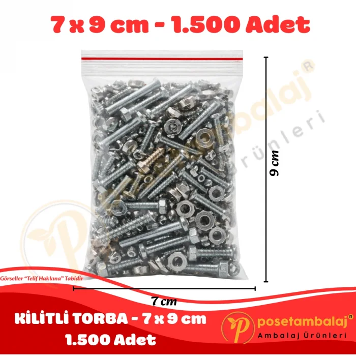 7x9 cm. Kilitli Torba (1.500 Adet)