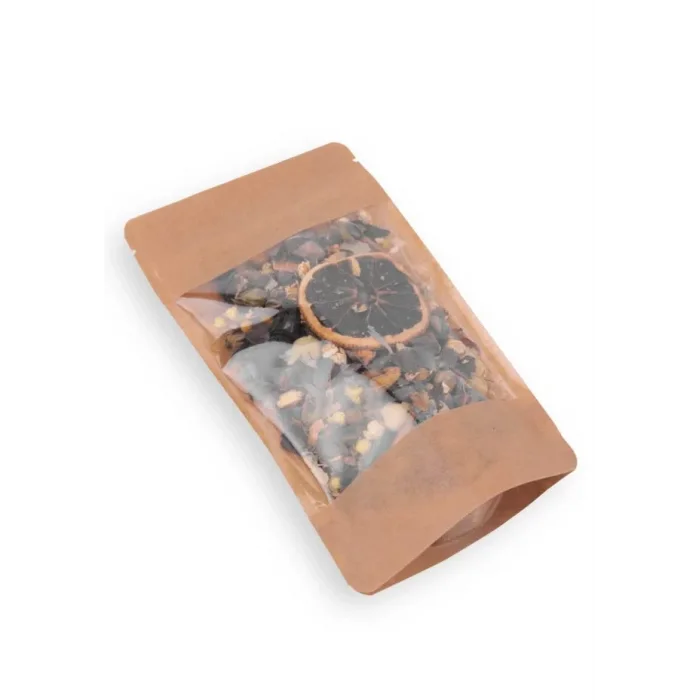 Geniş Kraft Pencereli Doypack 8,5x14,5x5 cm (50 Adet)