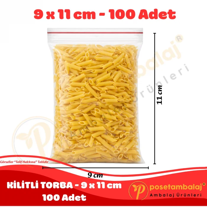 9x11 cm. Kilitli Torba (100 Adet)
