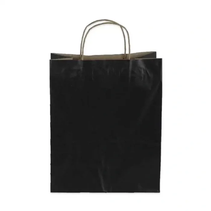 Siyah Kraft Çanta Küçük Boy 18x8x24 cm 25 Adet