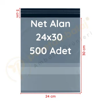 24x30+5 cm (24x35) Cepli Kargo Poşeti 500 Adet