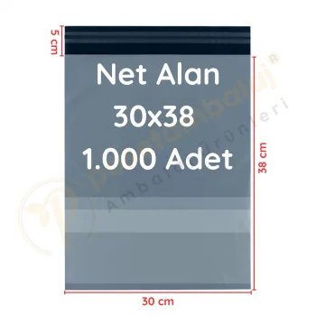 30x38+5 cm (30x43) Cepli Kargo Poşeti 1.000 Adet