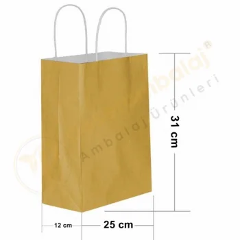 Altın Kraft Çanta Orta Boy 25x12x31 cm 25 Adet