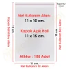 11x10+5 cm.(11x15) 100 Adet Şeffaf Bantlı Yapışkanlı OPP Poşet
