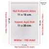 11x15+5 cm.(11x20) 100 Adet Şeffaf Bantlı Yapışkanlı OPP Poşet