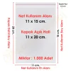 11x15+5 cm.(11x20) 1.000 Adet Şeffaf Bantlı Yapışkanlı OPP Poşet