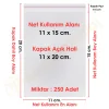 11x15+5 cm.(11x20) 250 Adet Şeffaf Bantlı Yapışkanlı OPP Poşet