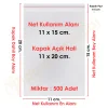 11x15+5 cm.(11x20) 500 Adet Şeffaf Bantlı Yapışkanlı OPP Poşet