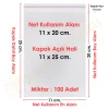 11x20+5 cm.(11x25) 100 Adet Şeffaf Bantlı Yapışkanlı OPP Poşet