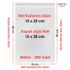 15x25+5 cm.(15x30) 500 Adet Şeffaf Bantlı Yapışkanlı OPP Poşet