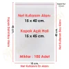 15x40+5 cm.(15x45) 100 Adet Şeffaf Bantlı Yapışkanlı OPP Poşet