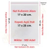 17x20+5 cm.(17x25) 500 Adet Şeffaf Bantlı Yapışkanlı OPP Poşet