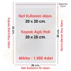 20x20+5 cm.(20x25) 1.000 Adet Şeffaf Bantlı Yapışkanlı OPP Poşet