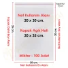 20x30+5 cm.(20x35) 100 Adet Şeffaf Bantlı Yapışkanlı Jelatin Poşet