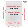 23x30+5 cm.(23x35) 100 Adet Şeffaf Bantlı Yapışkanlı Jelatin Poşet